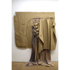 MAREUNROL'S. A Silk Lining with a Seam Undone. 2022. Fabric sculpture