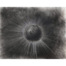 Artūrs Virtmanis. In the Dust of this Universe / The Invisible Sun. 2022. Charcoal on paper